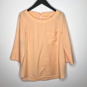 Soft Surroundings Womens Peach Tunic Blouse Size Small